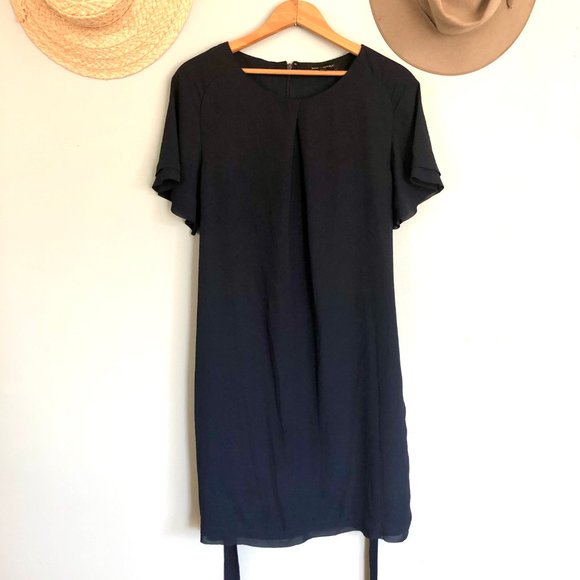 Banana Republic Navy Tie-Waist Dress - Size Large - Picture 11 of 13